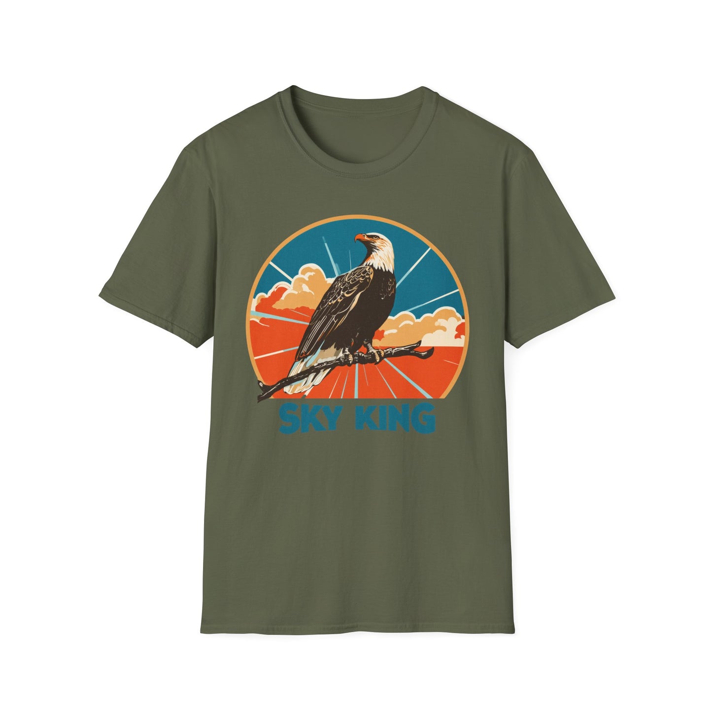 Bald Eagle Sky King Retro T-Shirt