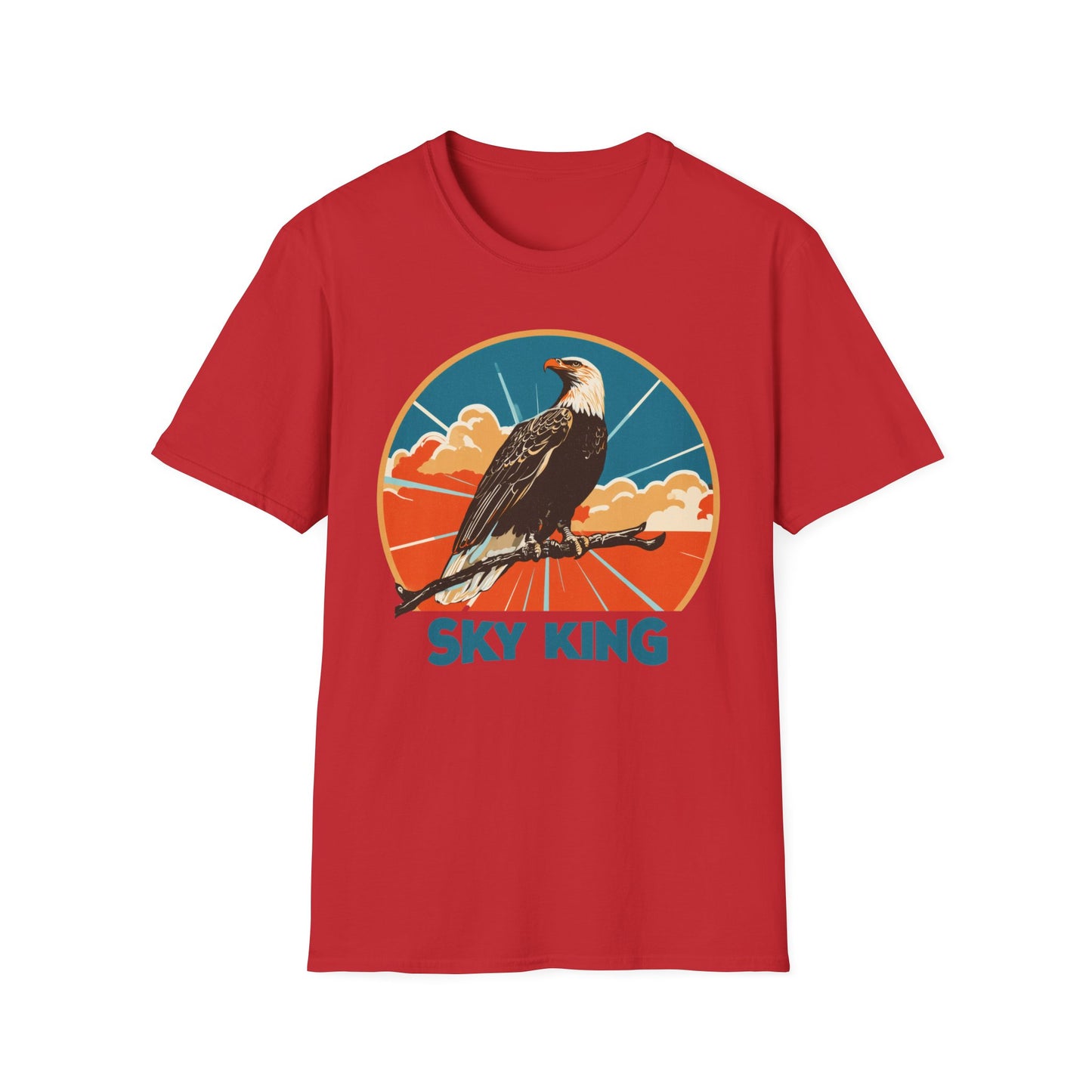 Bald Eagle Sky King Retro T-Shirt