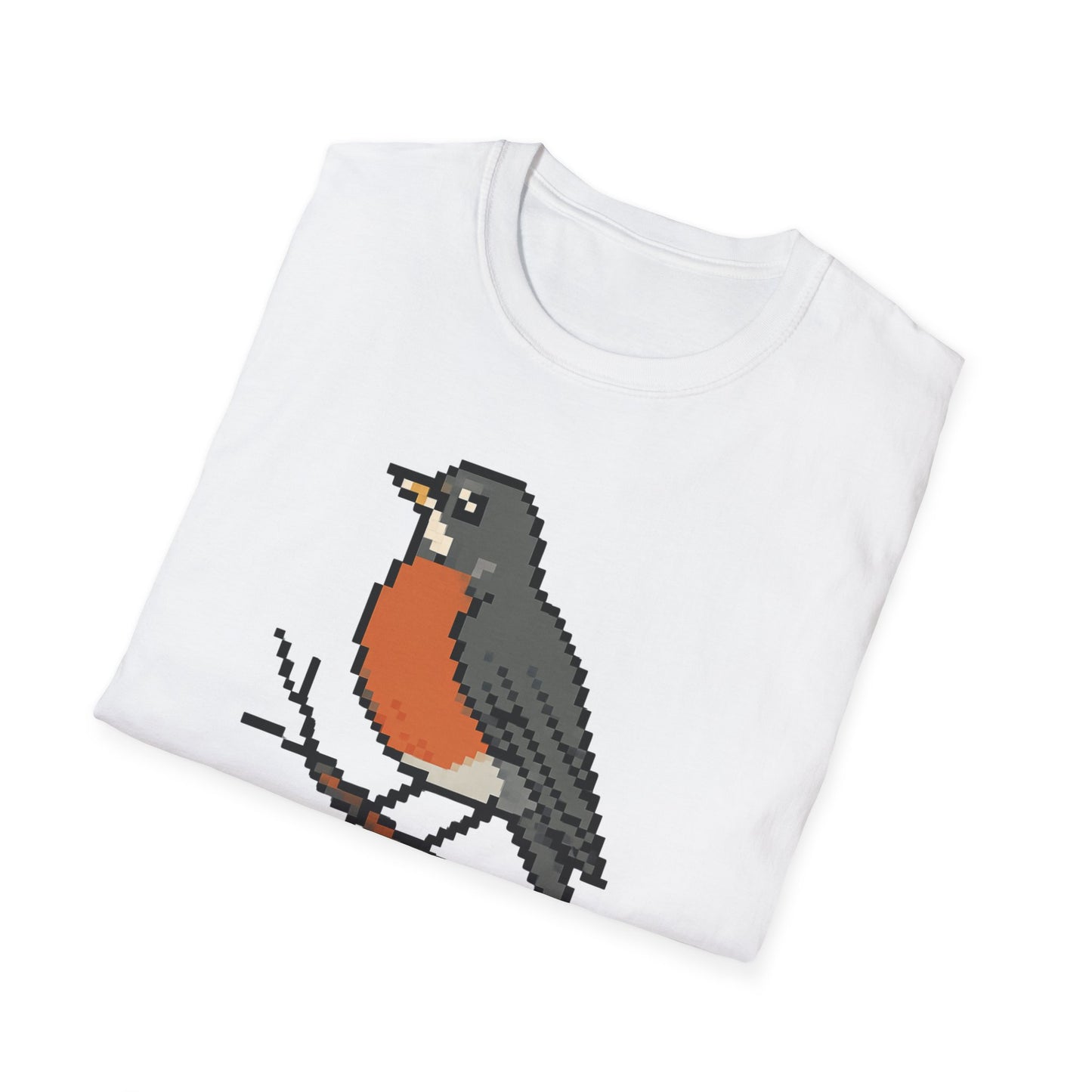 American Robin Pixel Art (Female)