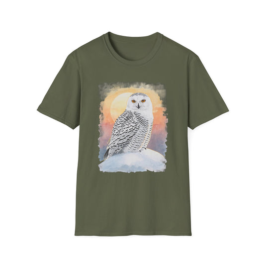 Snowy Owl Winter Sunset T-Shirt