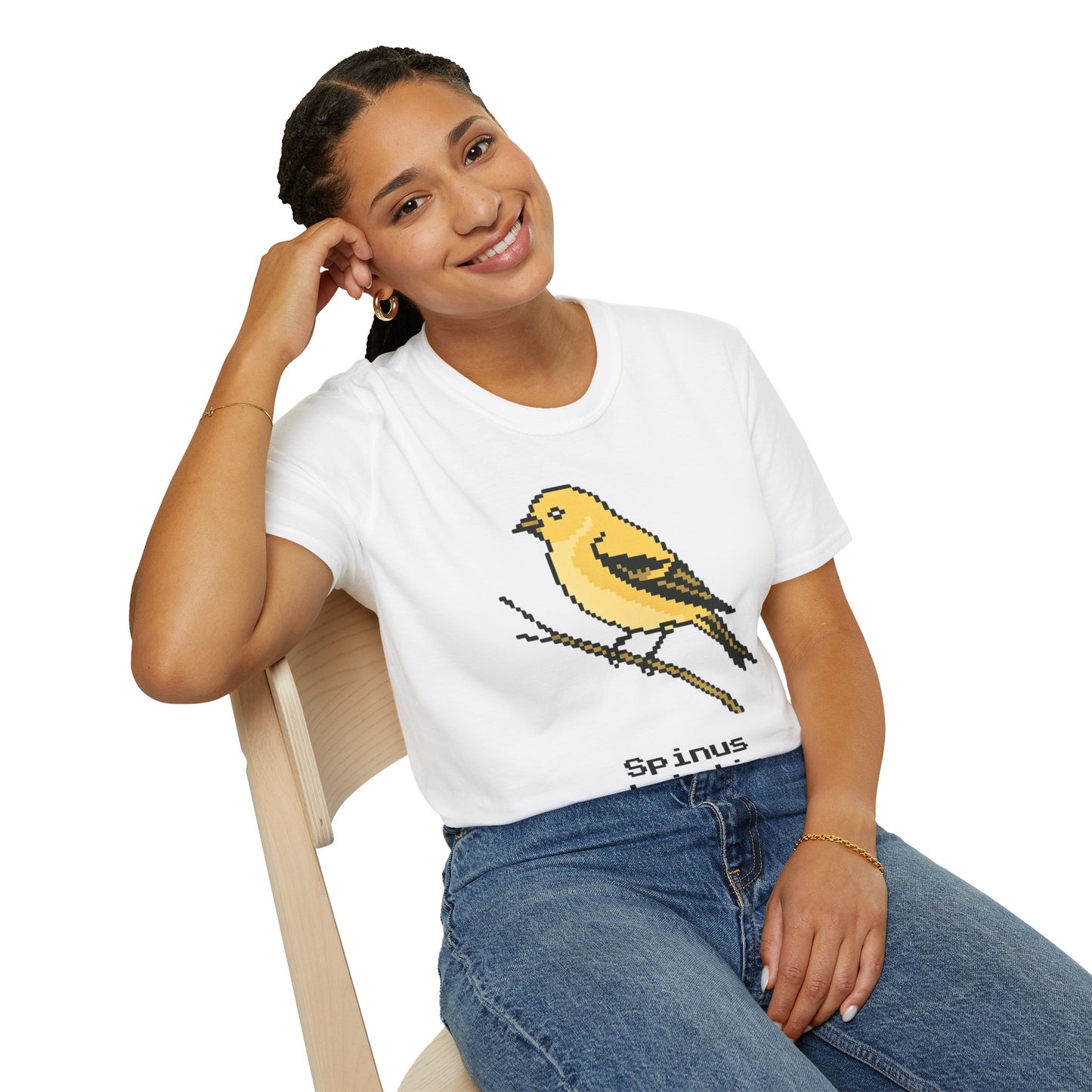 American Goldfinch Pixel Art (Female)