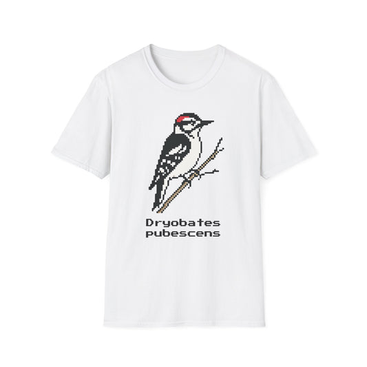 Downy Woodpecker Pixel Art (Male)