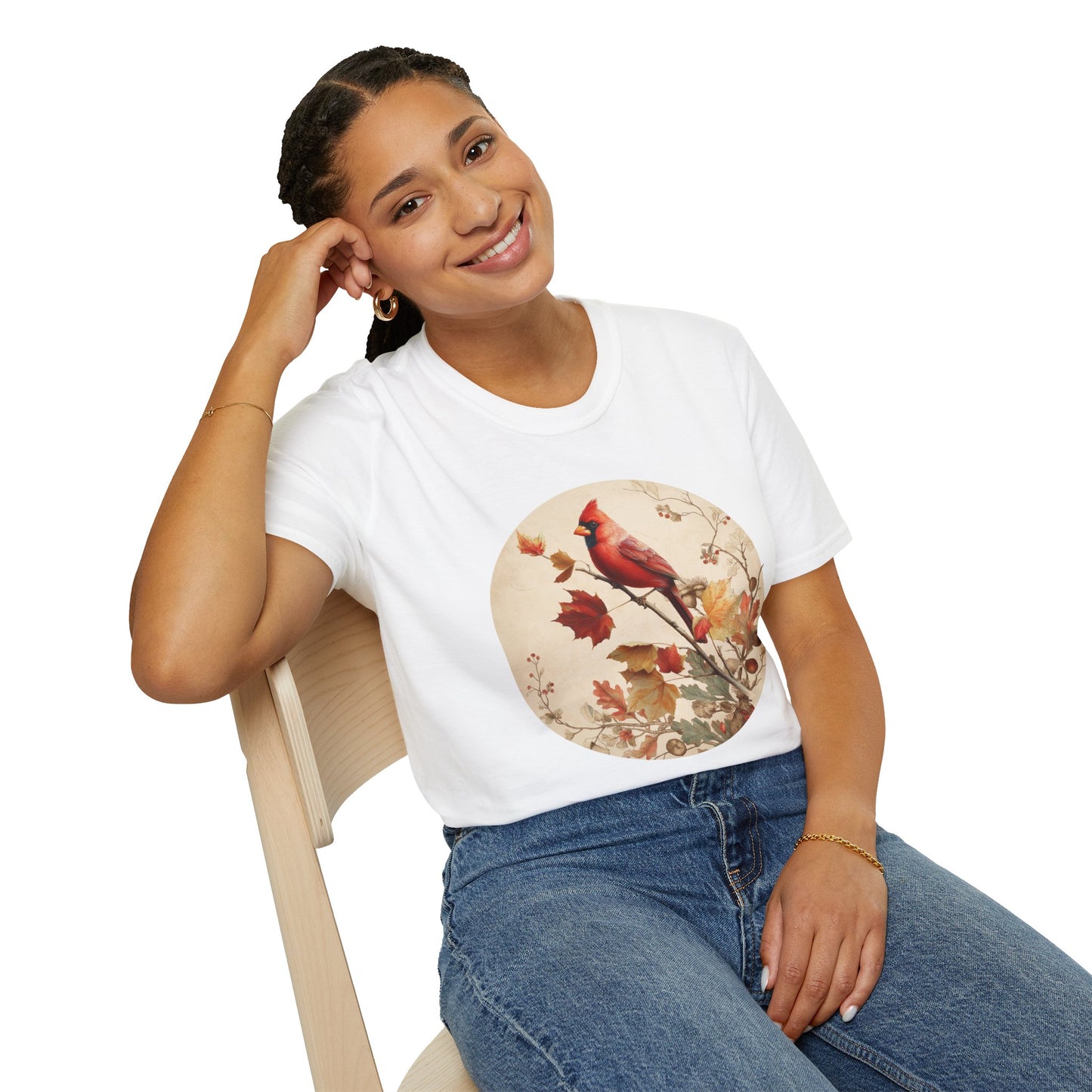 Northern Cardinal Autumn Branch T-Shirt