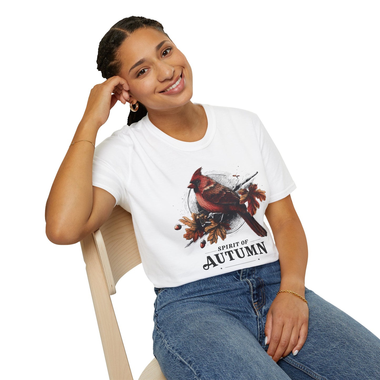 Northern Cardinal Spirit of Autumn Vintage T-Shirt