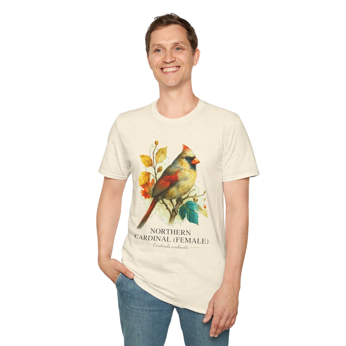 Northern Cardinal Field Guide Watercolor T-Shirt