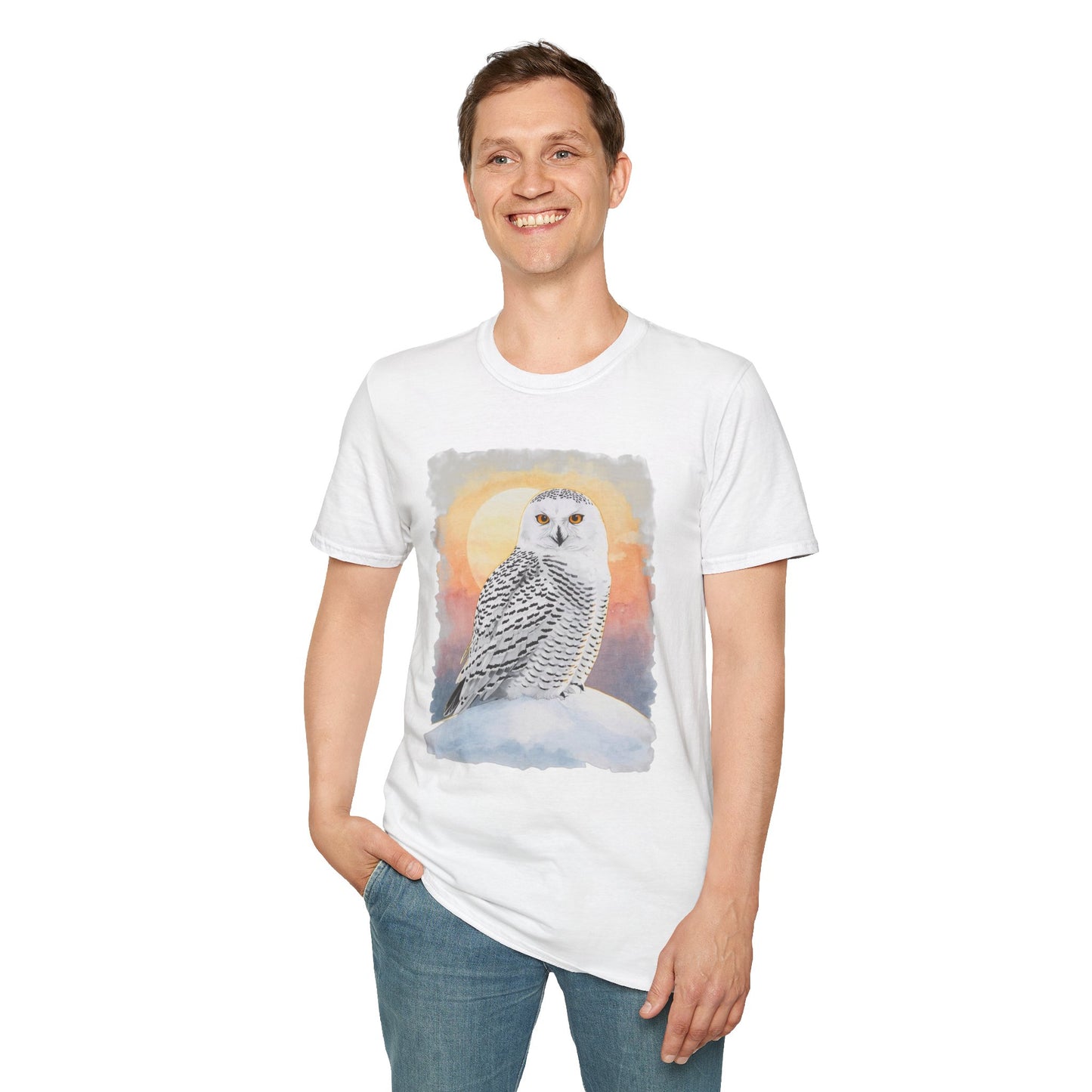 Snowy Owl Winter Sunset T-Shirt