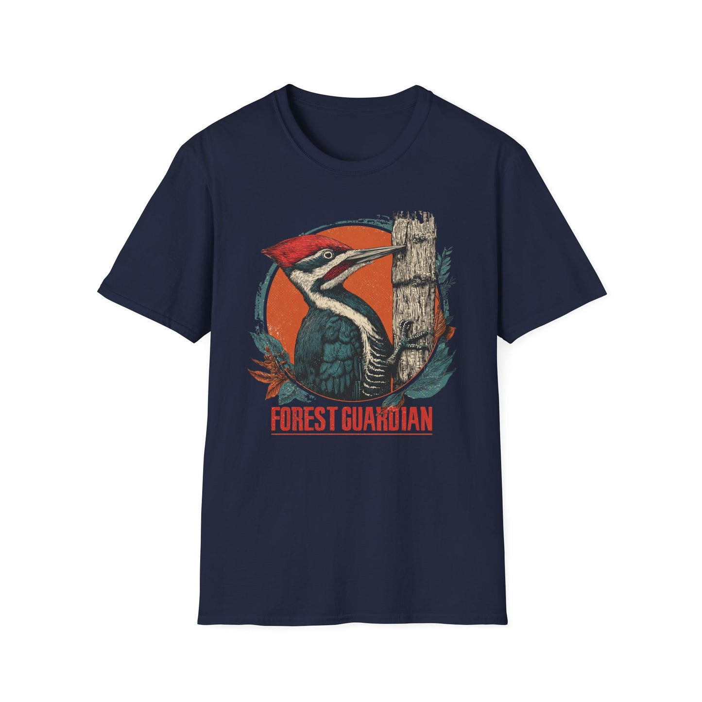 Forest Guardian Woodpecker Retro T-Shirt
