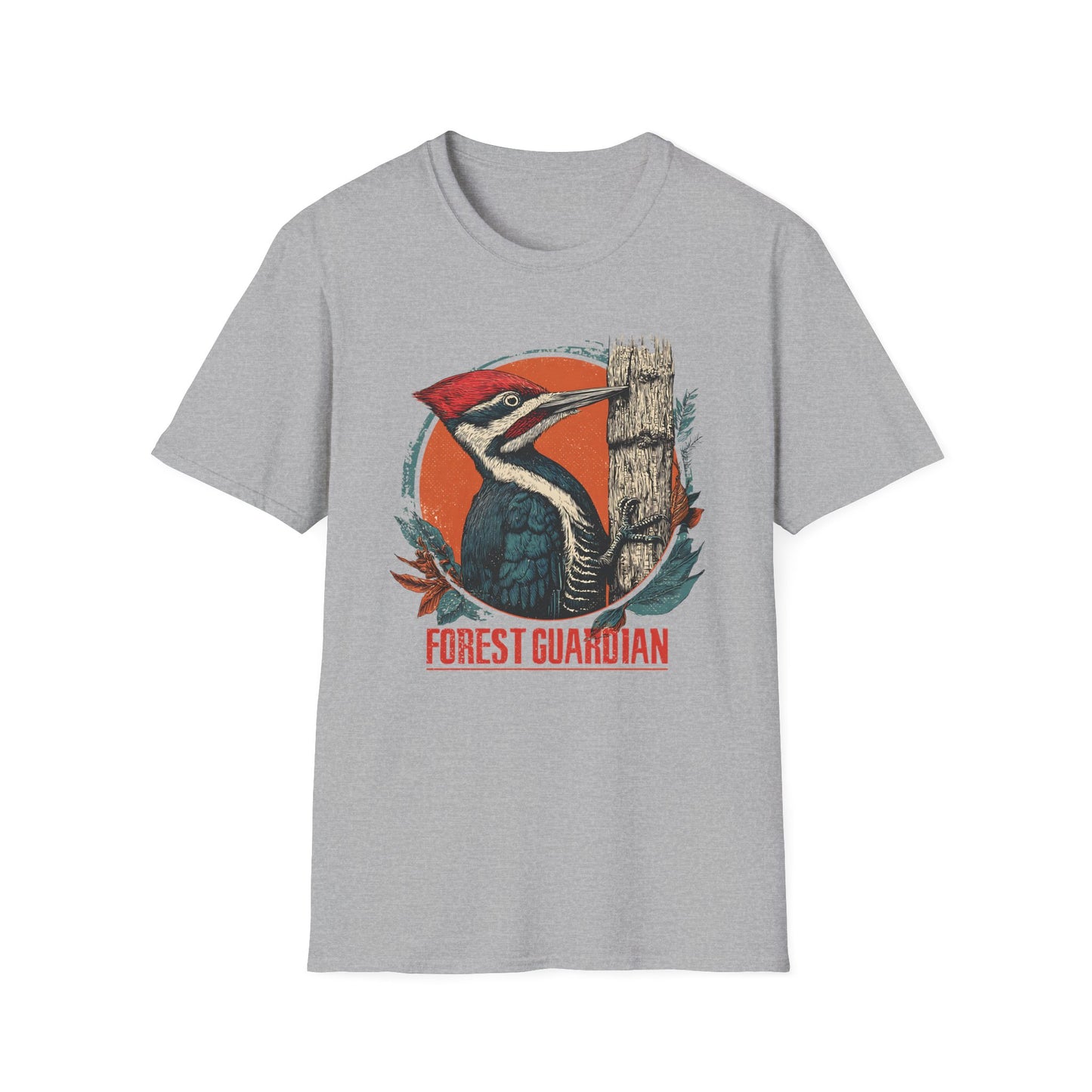 Forest Guardian Woodpecker Retro T-Shirt