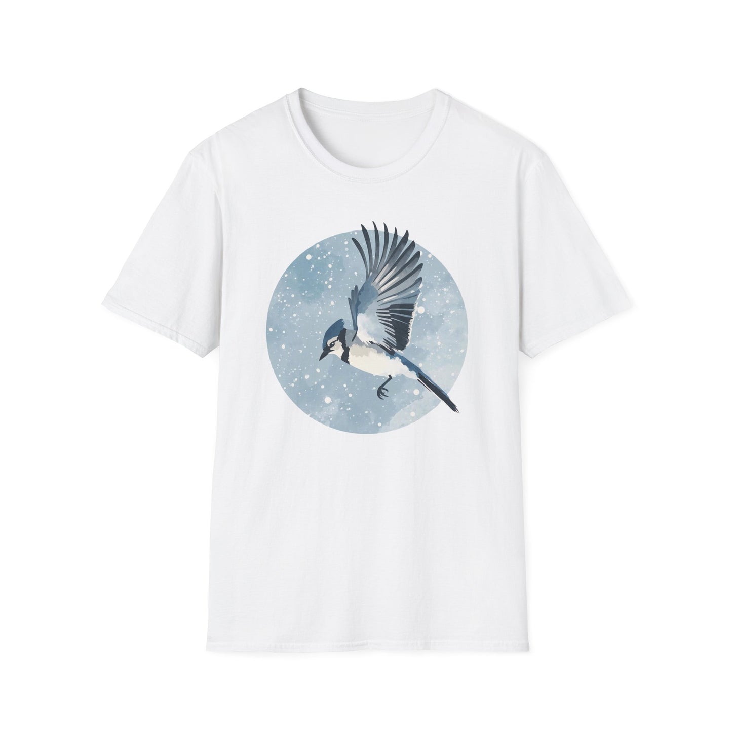 Blue Jay in Winter Flight T-Shirt