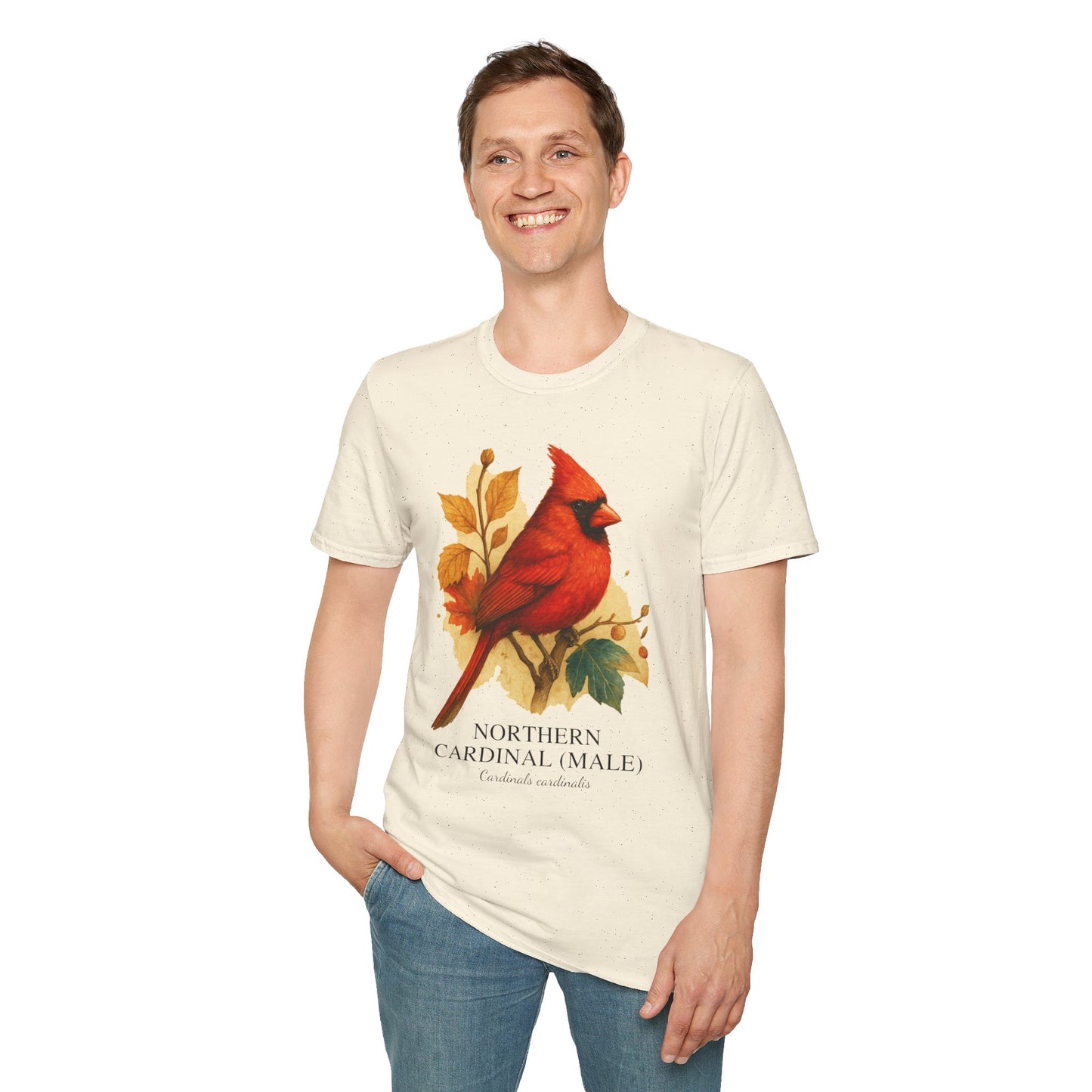 Northern Cardinal (Male) – Field Guide Watercolor Tee