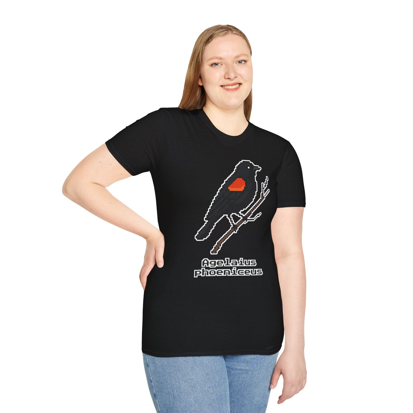 Red-winged Blackbird Pixel Art (Male)
