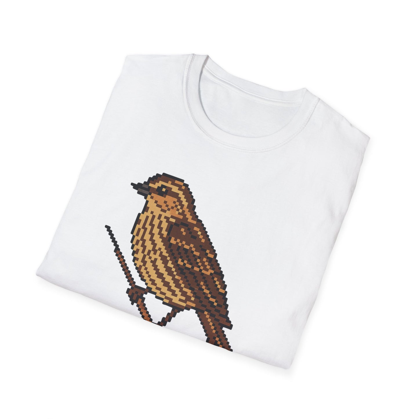 Red-winged Blackbird Pixel Art (Female)