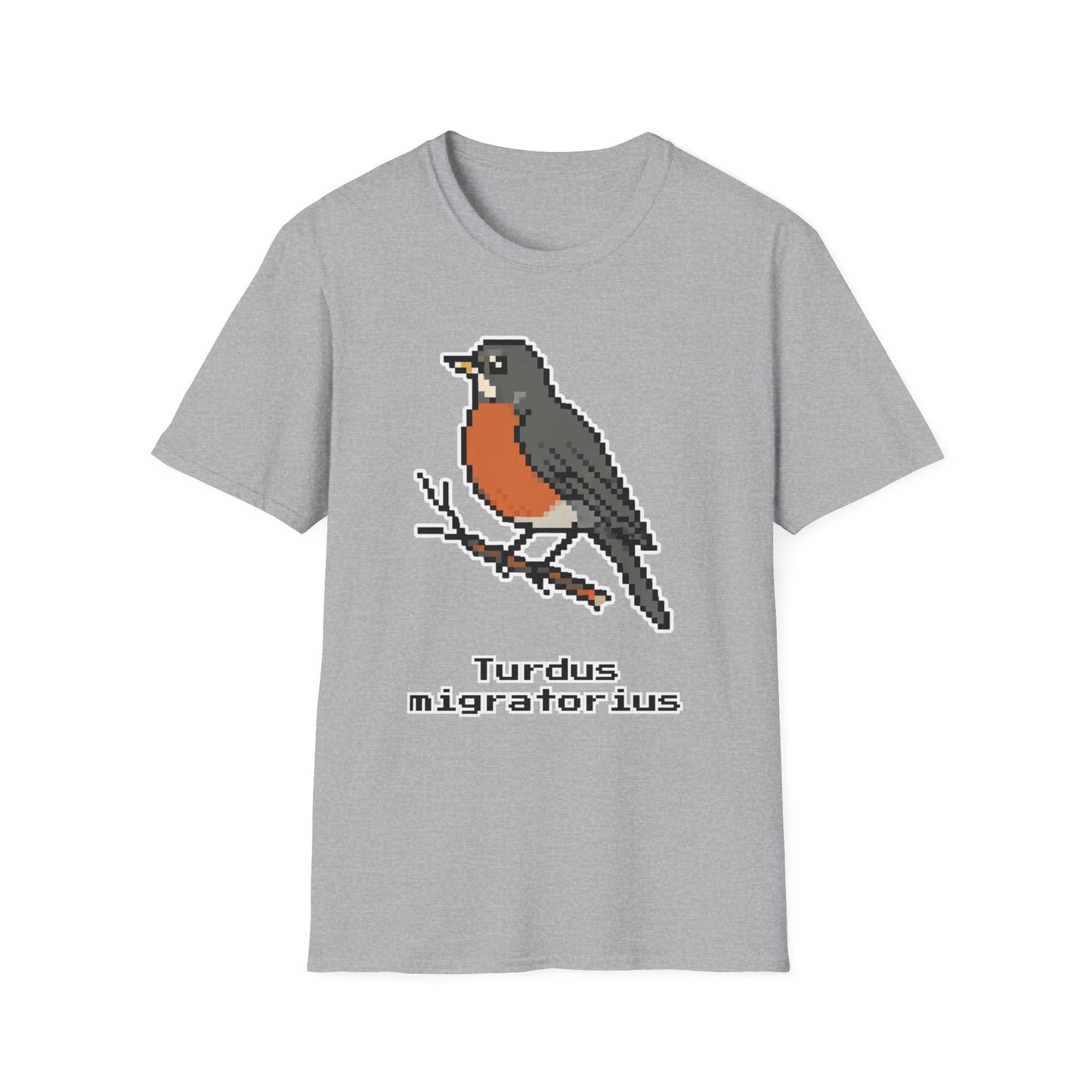 American Robin Pixel Art (Female)
