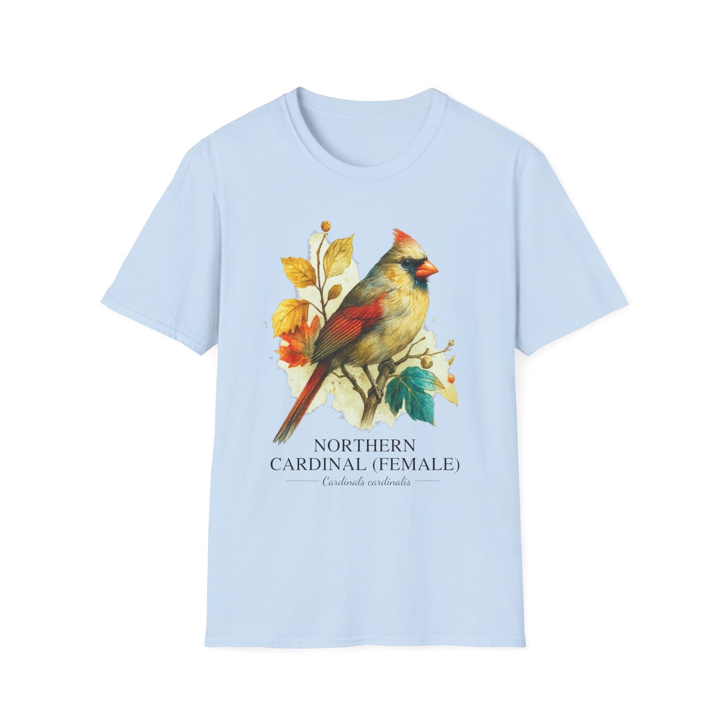 Northern Cardinal Field Guide Watercolor T-Shirt
