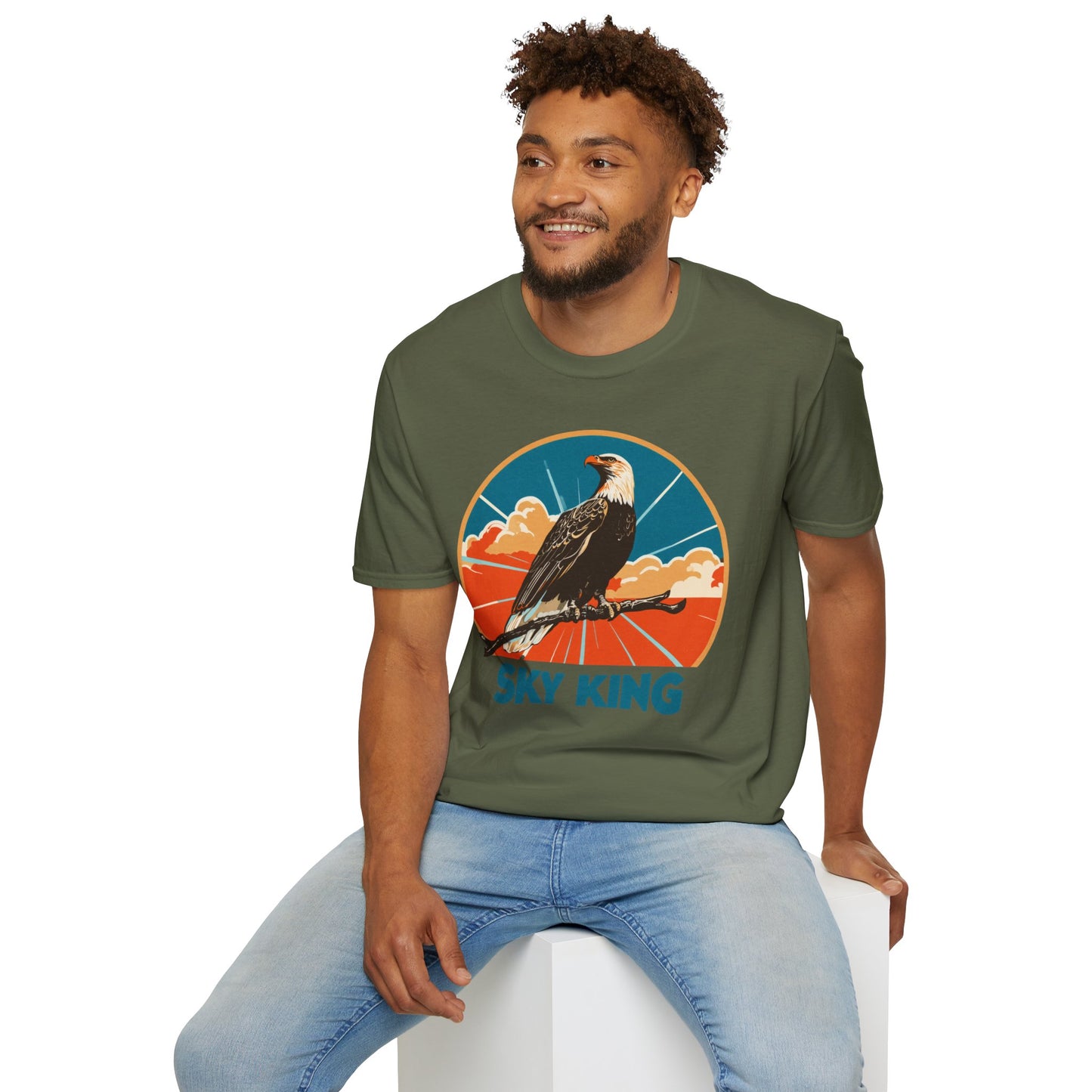 Bald Eagle Sky King Retro T-Shirt