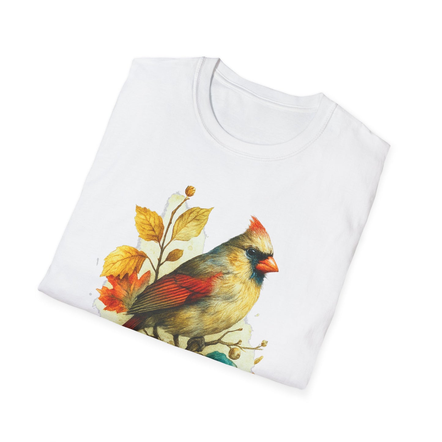 Northern Cardinal Field Guide Watercolor T-Shirt