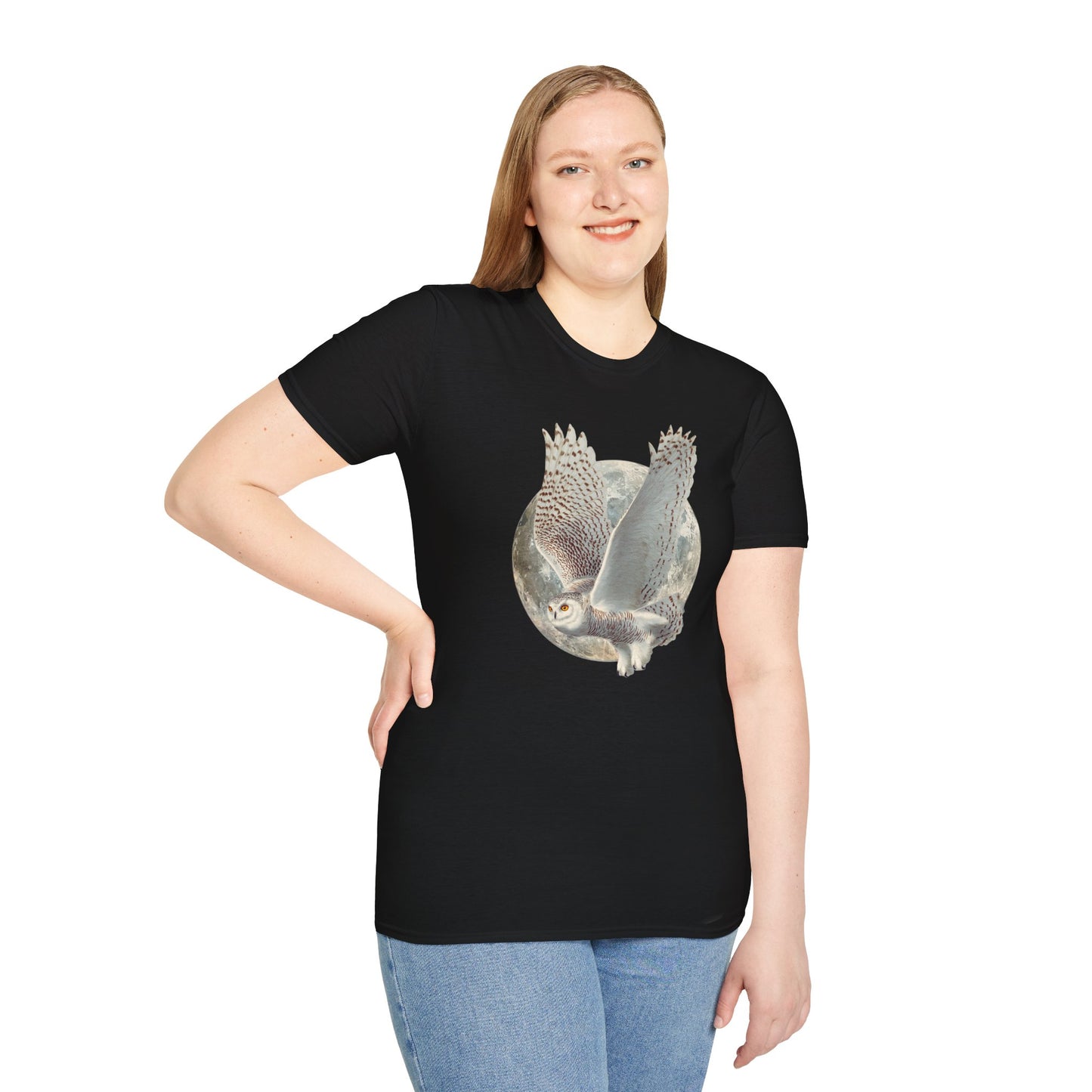 Snowy Owl Moon T-Shirt