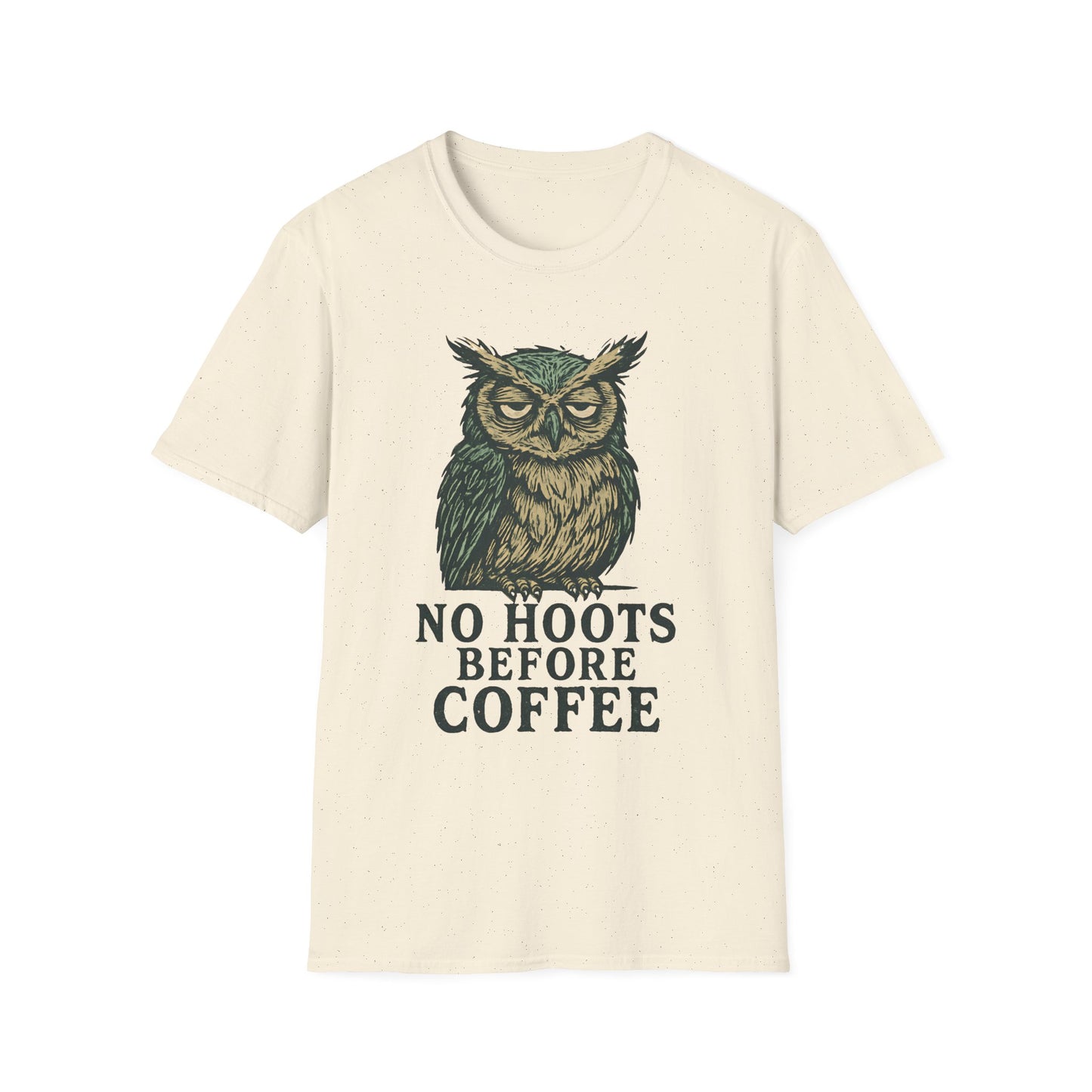 Great Horned Owl Coffee Humor T-Shirt