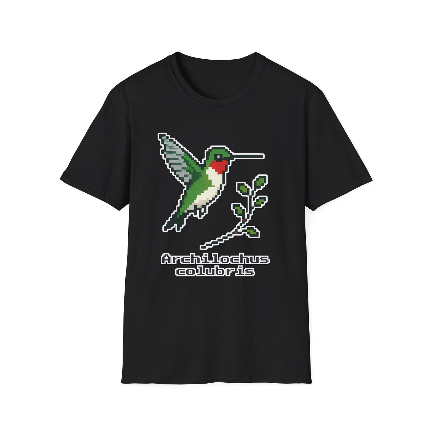 Ruby-throated Hummingbird Pixel Art (Male)