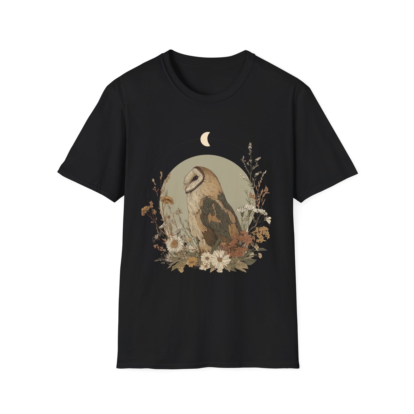 Crescent Moon Barn Owl T-Shirt