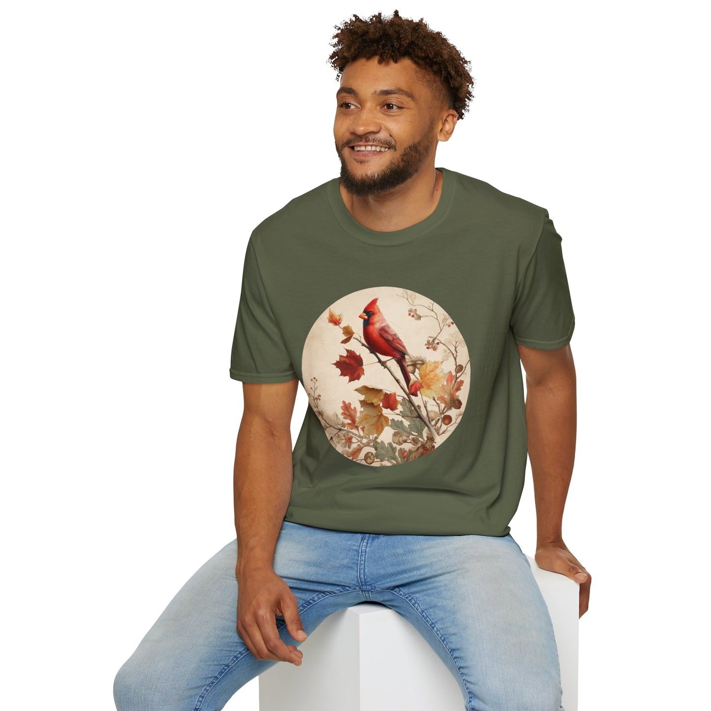 Northern Cardinal Autumn Branch T-Shirt