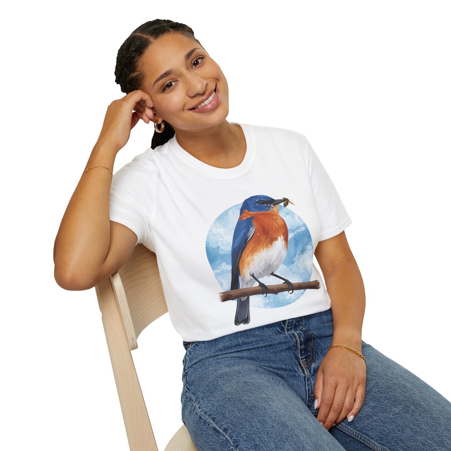 Eastern Bluebird with Insect T-Shirt
