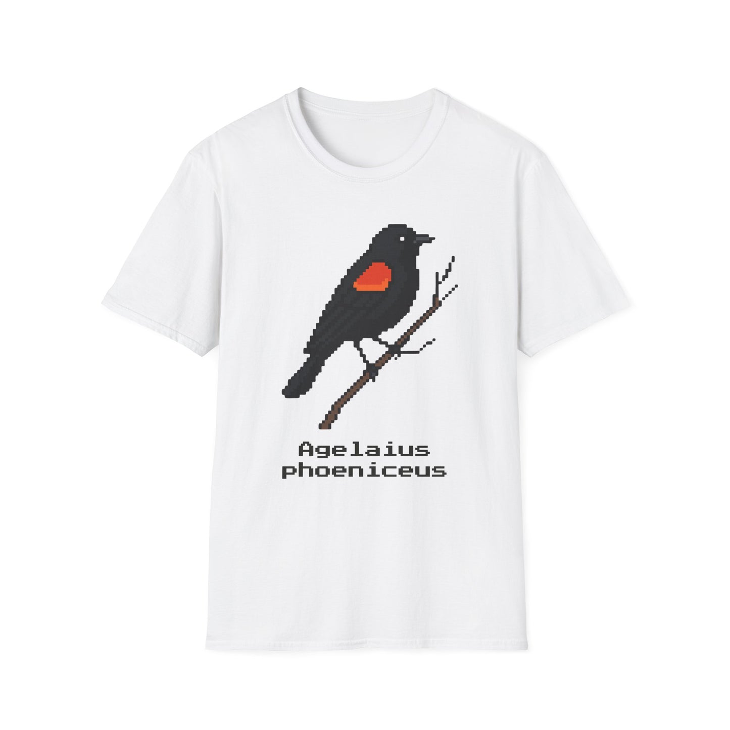 Red-winged Blackbird Pixel Art (Male)