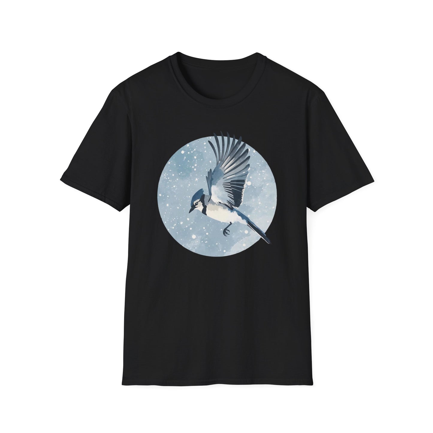 Blue Jay in Winter Flight T-Shirt