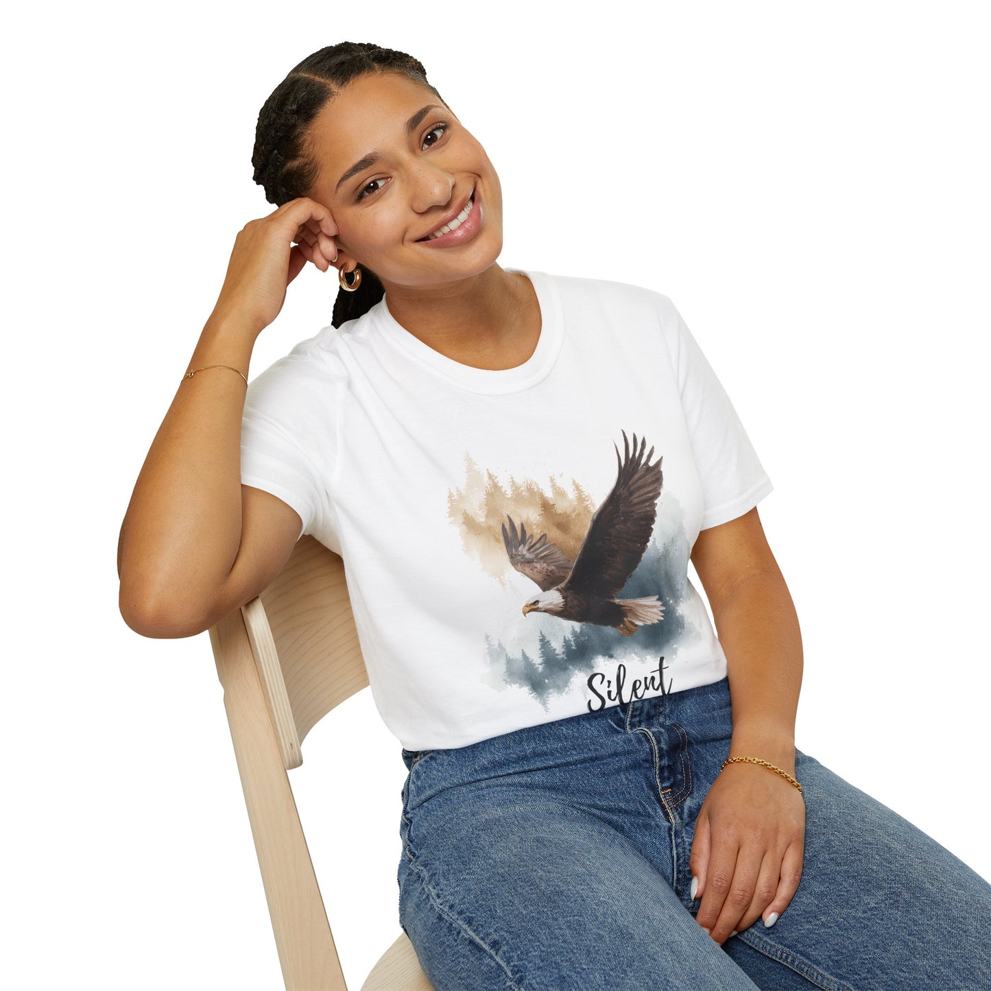 Bald Eagle Silent Majesty Watercolor T-Shirt