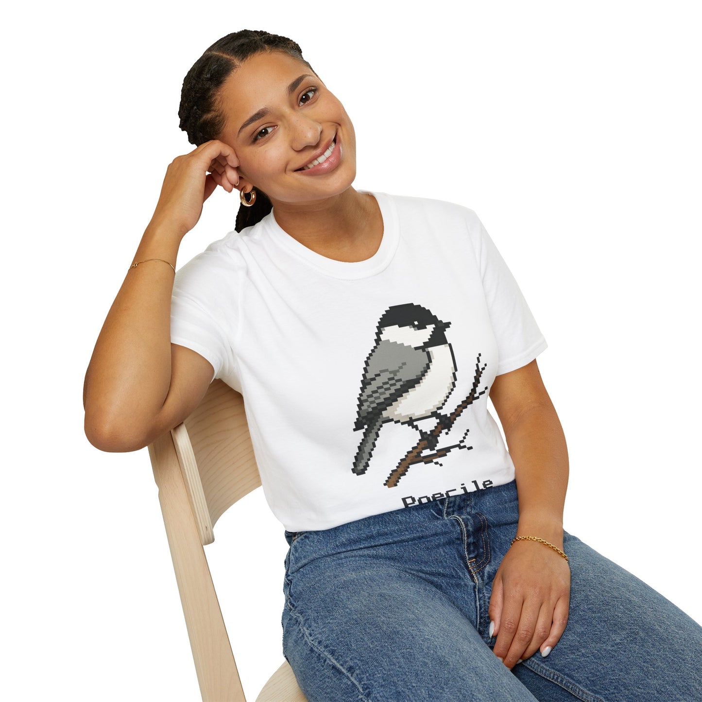 Black-capped Chickadee Pixel Art