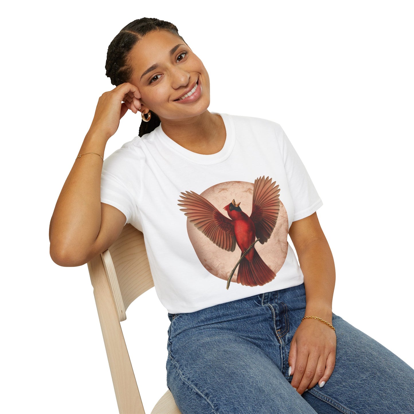 Northern Cardinal with Wings Outstretched T-Shirt