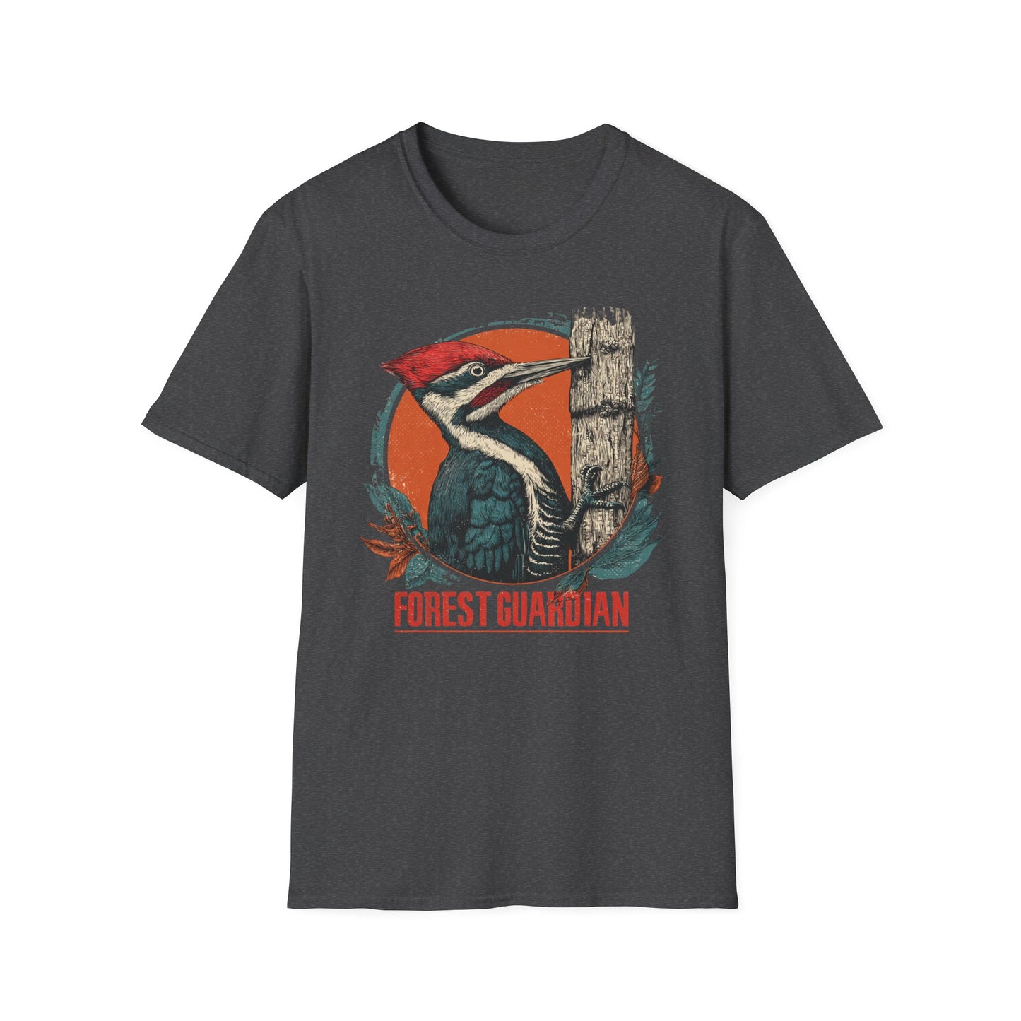 Forest Guardian Woodpecker Retro T-Shirt