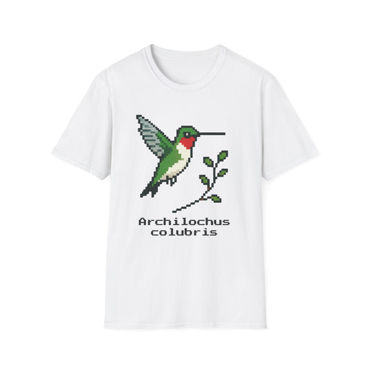 Ruby-throated Hummingbird Pixel Art (Male)