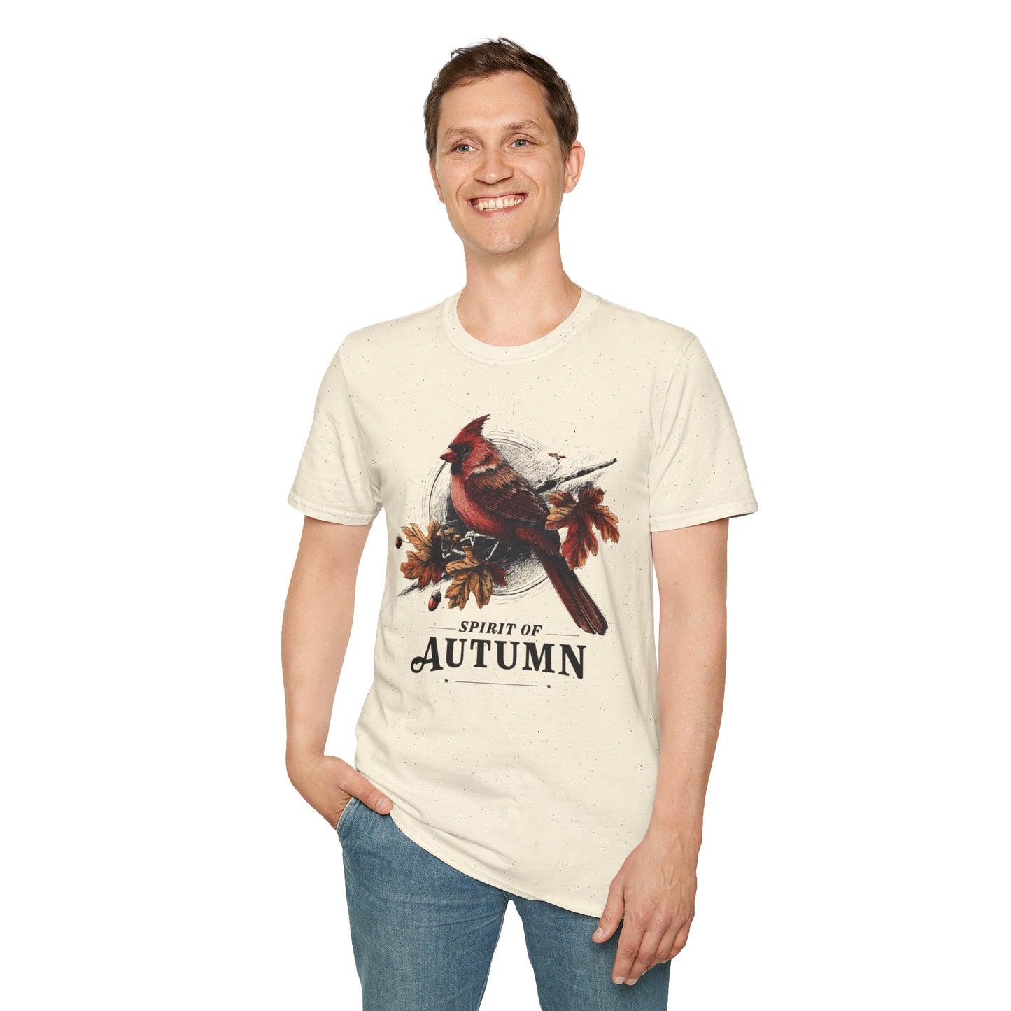 Northern Cardinal Spirit of Autumn Vintage T-Shirt