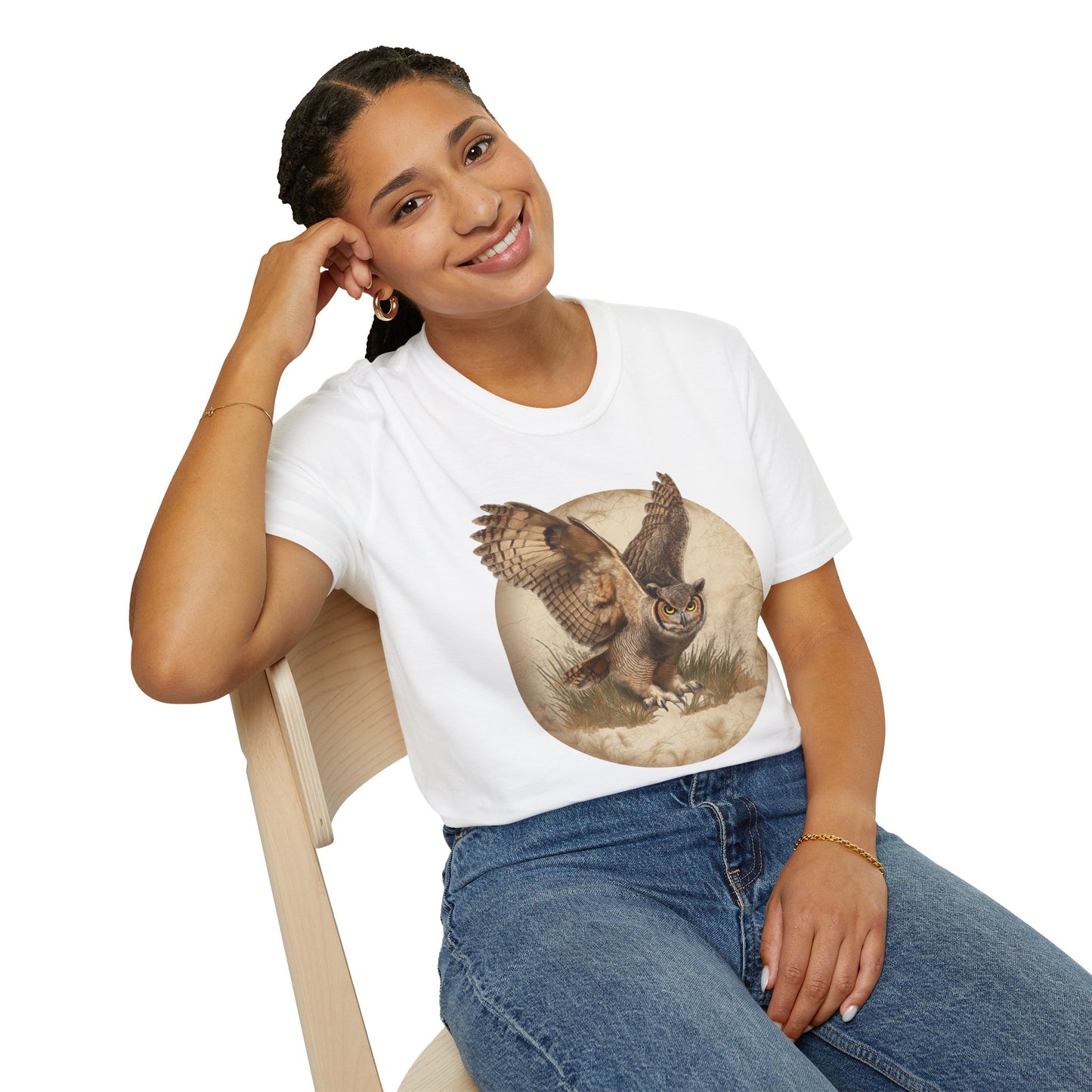 Great Horned Owl Vintage T-Shirt