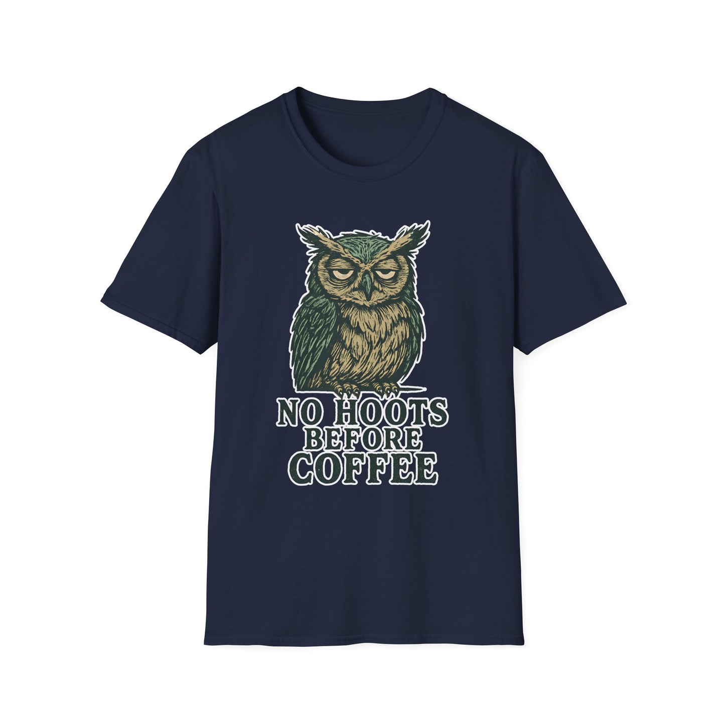 Great Horned Owl Coffee Humor T-Shirt