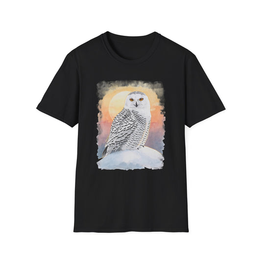 Snowy Owl Winter Sunset T-Shirt