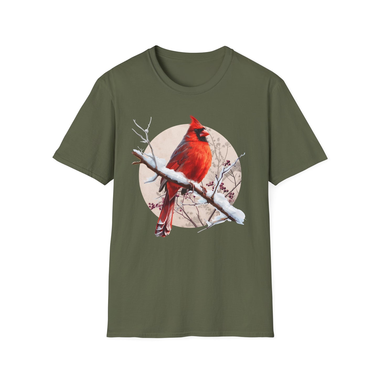 Northern Cardinal – Winter Branch T-Shirt
