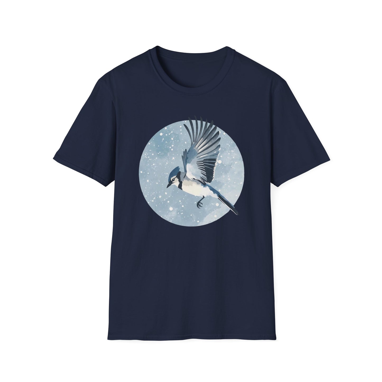 Blue Jay in Winter Flight T-Shirt