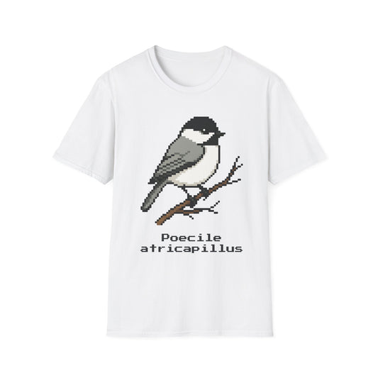Black-capped Chickadee Pixel Art