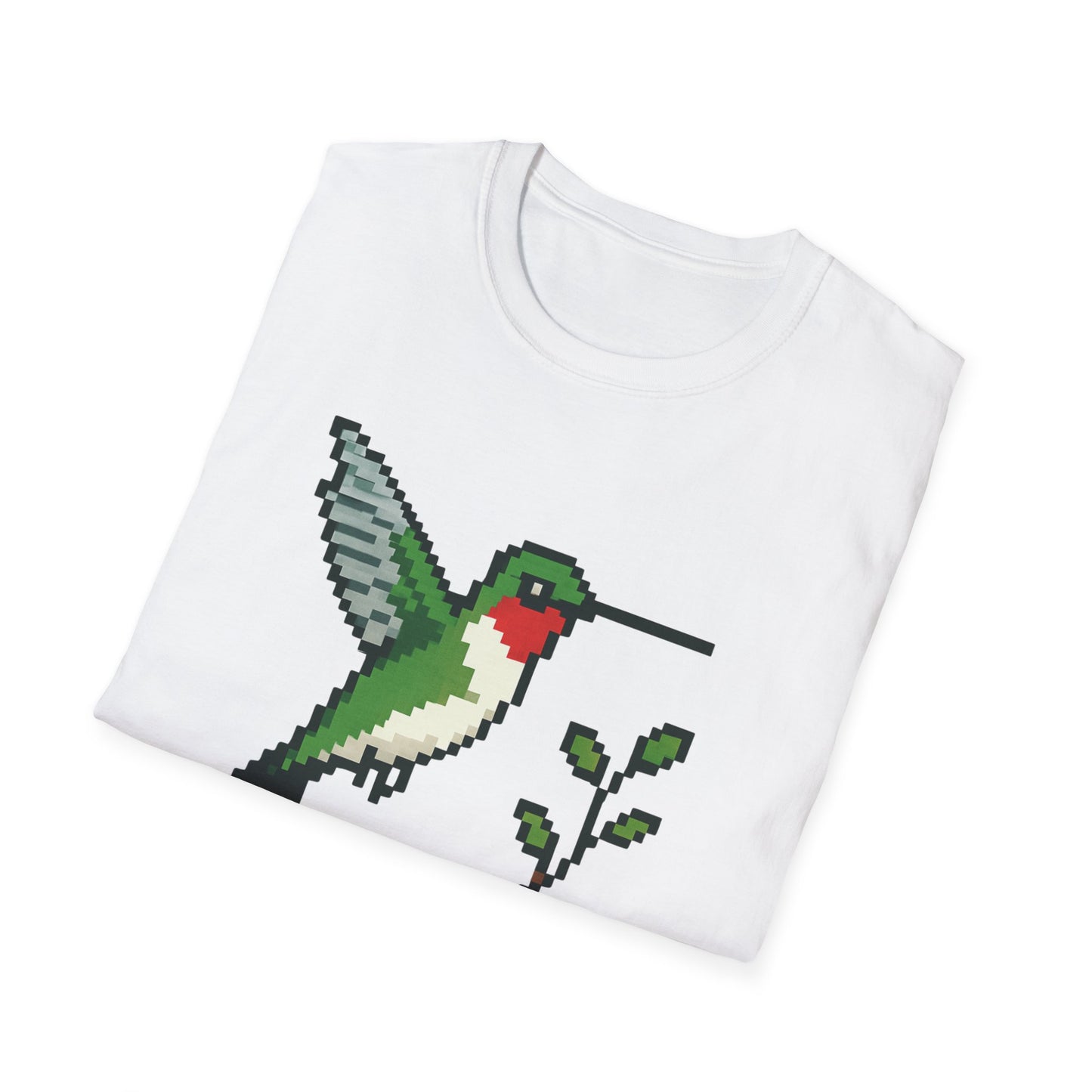 Ruby-throated Hummingbird Pixel Art (Male)
