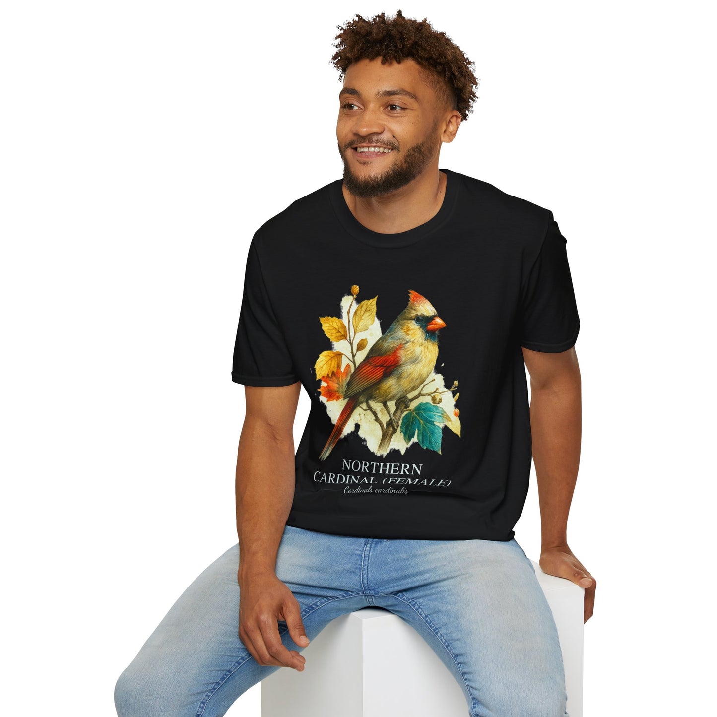 Northern Cardinal Field Guide Watercolor T-Shirt