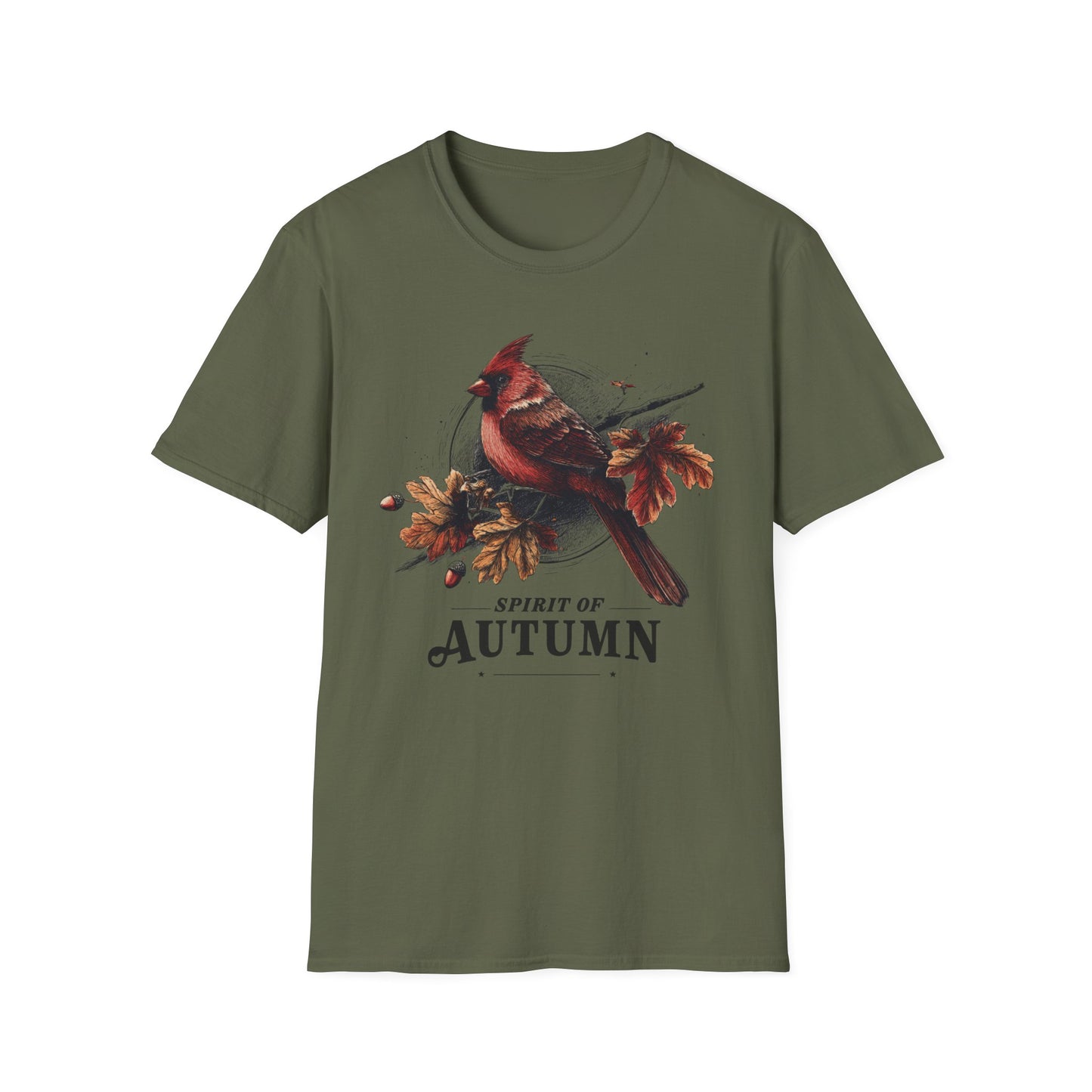 Northern Cardinal Spirit of Autumn Vintage T-Shirt
