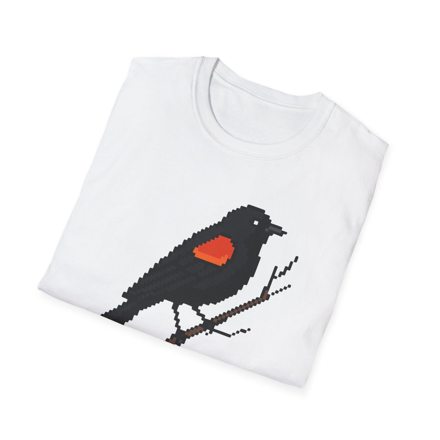 Red-winged Blackbird Pixel Art (Male)