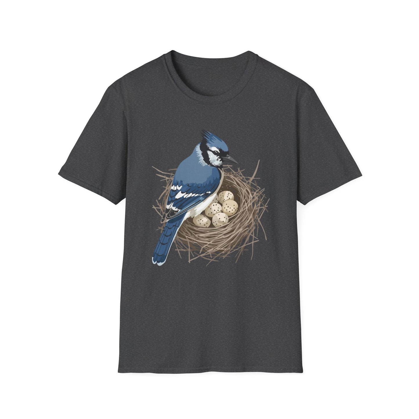 Blue Jay in Nest with Eggs T-Shirt