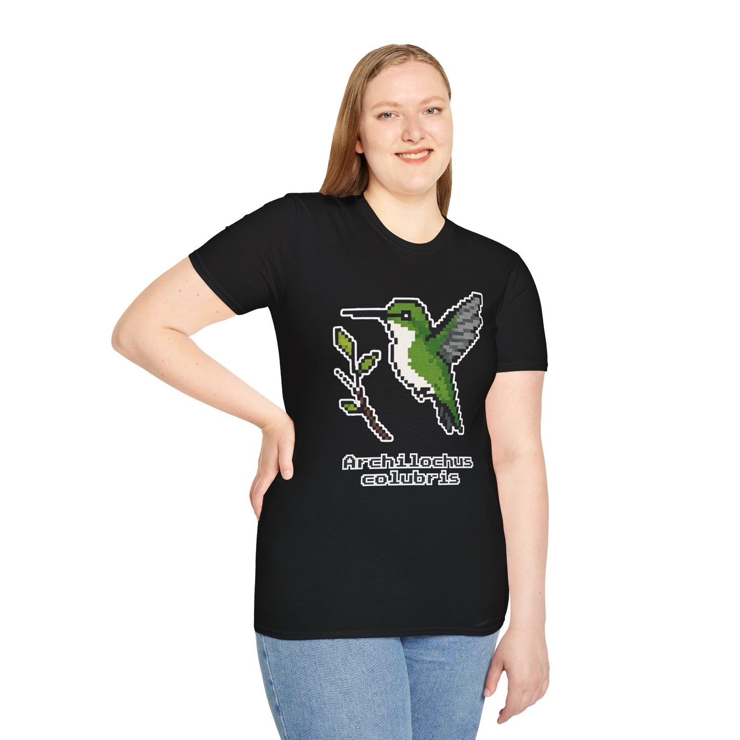 Ruby-throated Hummingbird Pixel Art (Female)