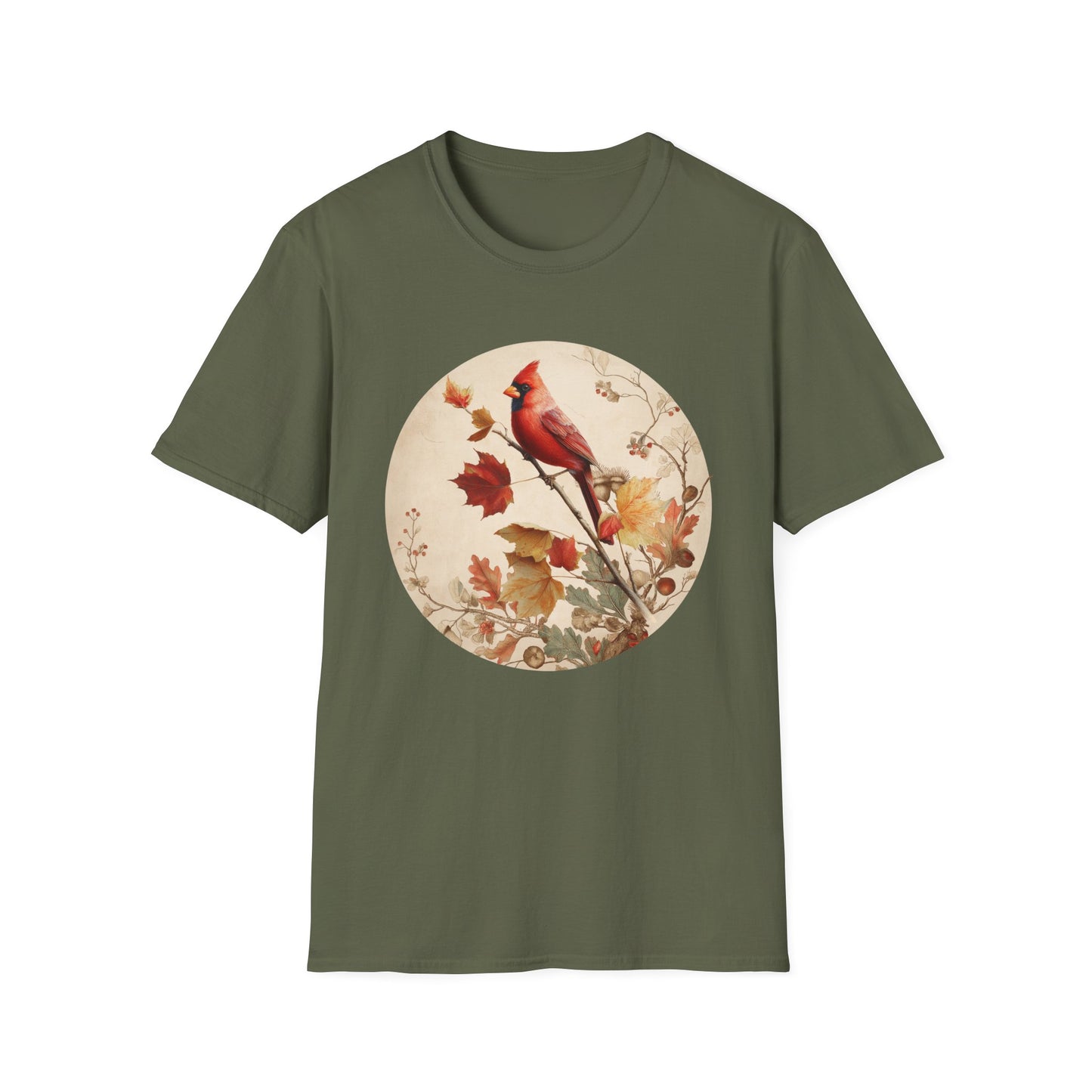Northern Cardinal Autumn Branch T-Shirt