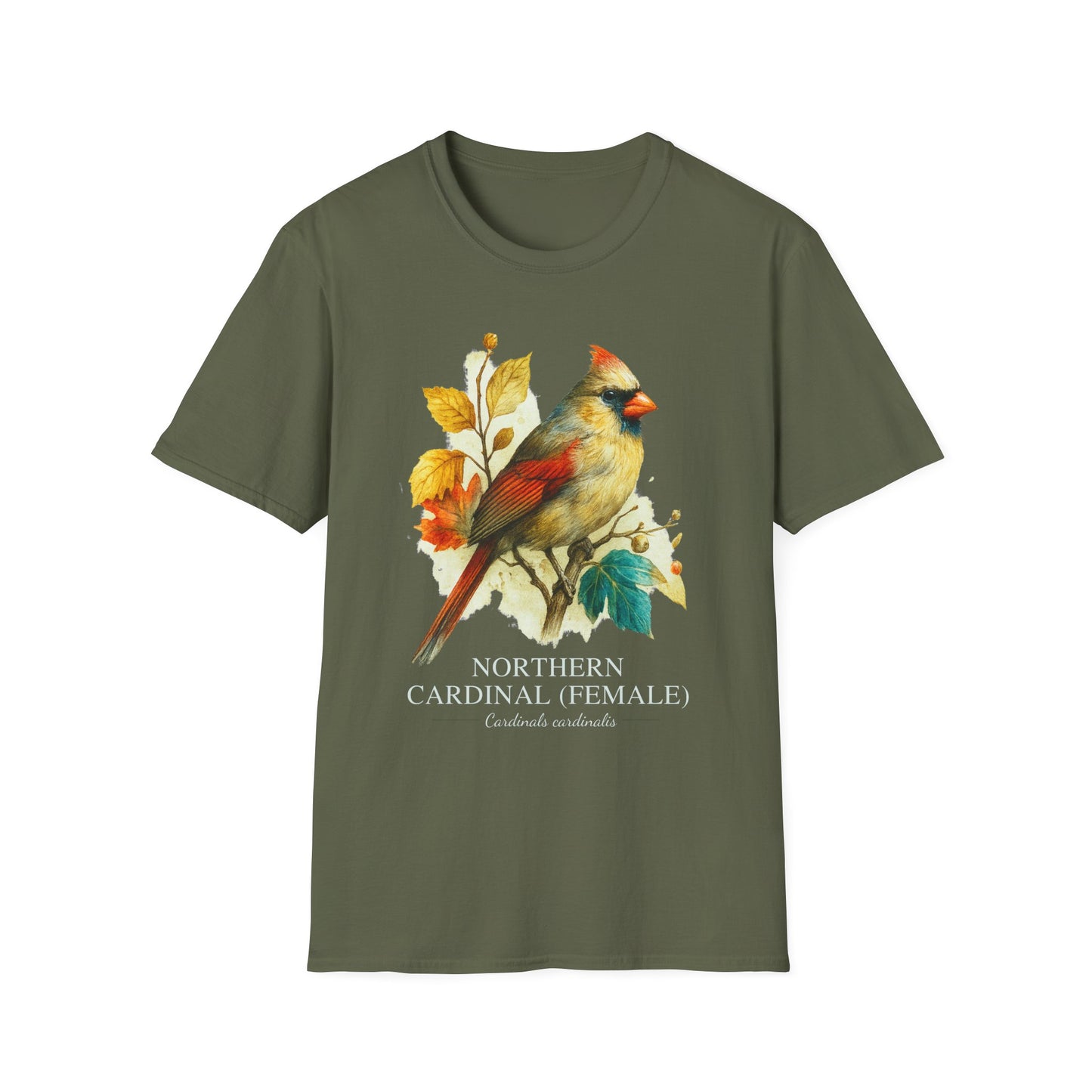 Northern Cardinal Field Guide Watercolor T-Shirt