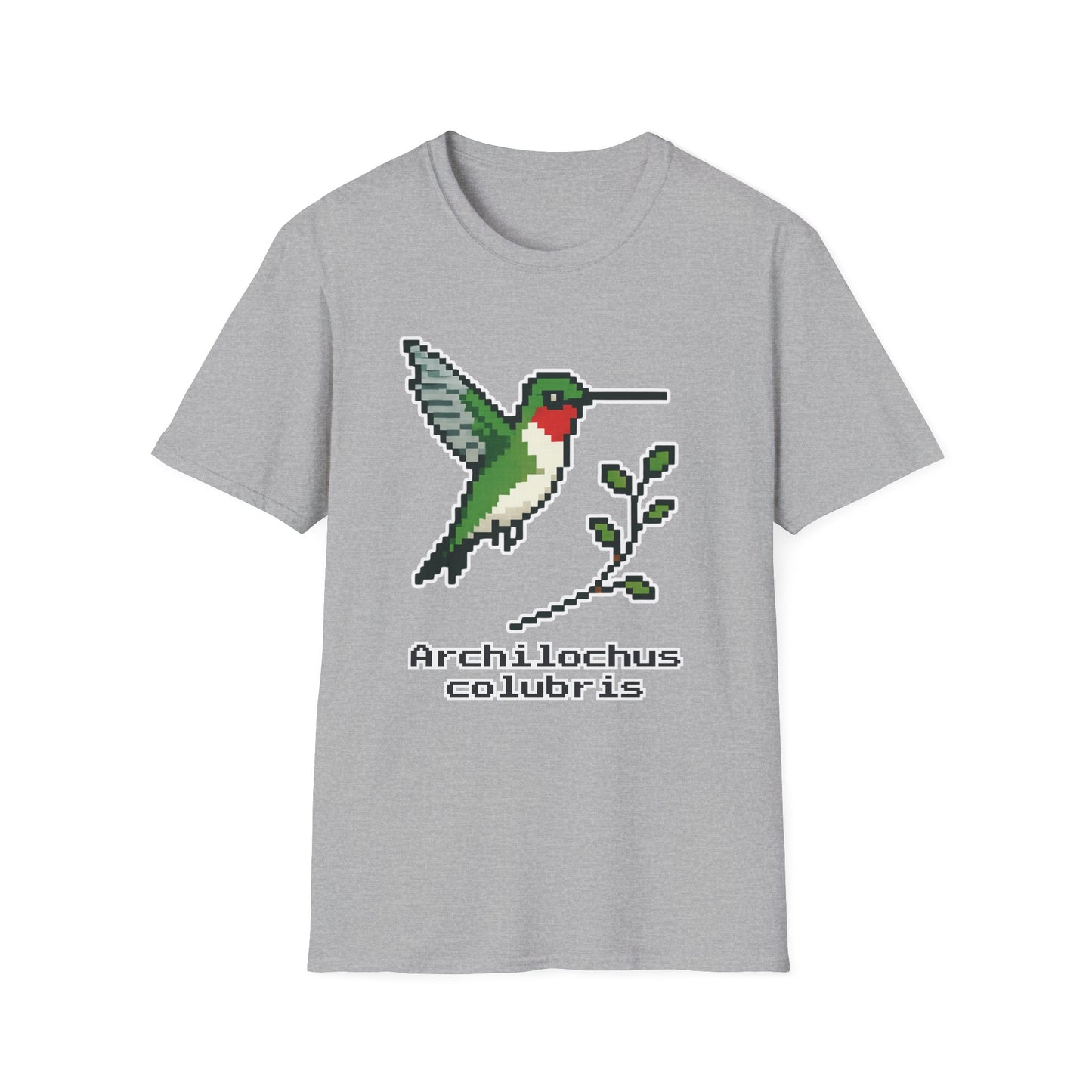 Ruby-throated Hummingbird Pixel Art (Male)