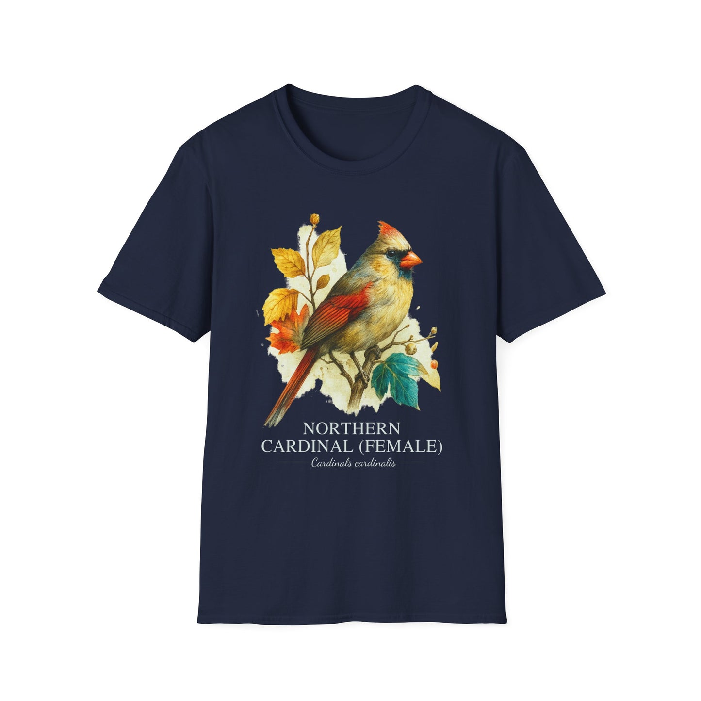 Northern Cardinal Field Guide Watercolor T-Shirt